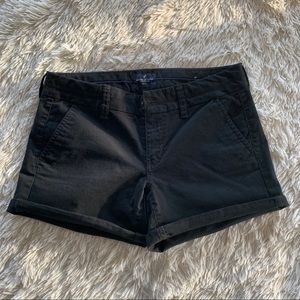 American Eagle black midi shorts
